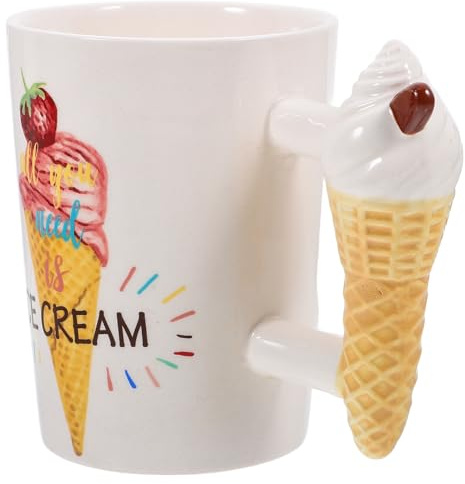 Gadpiparty Mug en Céramique à Glace 380 Ml, Tasse à Café Humoristique en Céramique Blanche, Design Créatif, pour Femmes, Bureau et Maison,