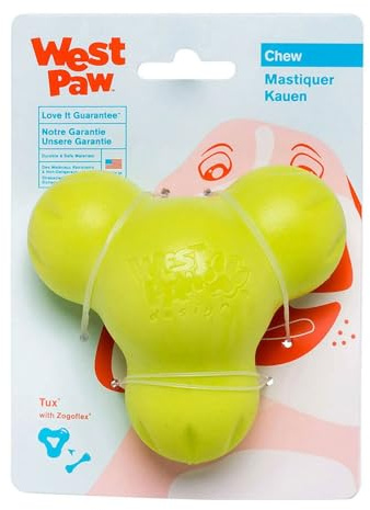 WEST PAW Zogoflex Tux Treat Dispensing Dog Chew Toy – Interactive Chew Toys for Dogs – Hold Kibble, Treats (Granny Smith Green, Small)