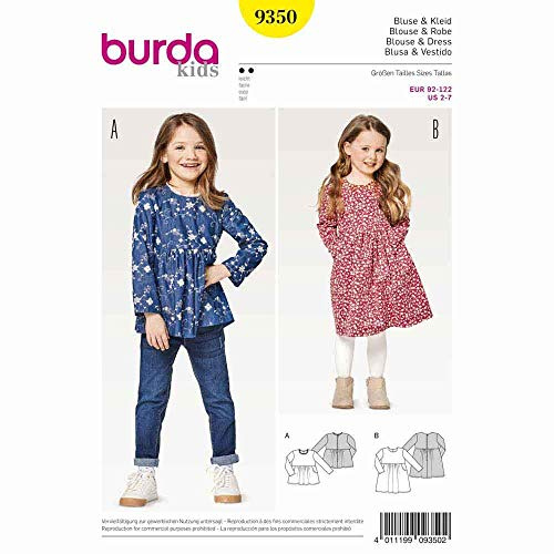 Burda Style Sewing Pattern B9350 Children's Dresses