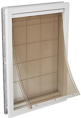 Ideal Pet Products Designer Series Puerta de plástico para Mascotas con Marco telescópico, tamaño Extra Grande, 10.5 x 15 Pulgadas