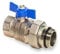 UNDERFLOOR Heating 1 inch Manifold Isolation Valve RED Blue Handle (Blue)