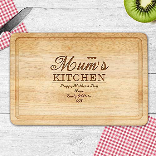 Personalised Chopping Board | Cheese Board | Oak Wooden Cutting Board - Wedding Gift Laser Engraved Housewarming Gift, Custom Anniversary, Mothers Day Gift for Couples & Families (11-Kitchen)