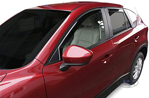 J&J AUTOMOTIVE Windabweiser passend für Mazda CX-5 5-Türer 2011-2016 4tlg, Heko Regenabweiser Vorne Hinten Getönt Dunkel Passform