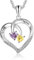 Personalisierte Namenskette Silber 925 Halskette Damen Herz Anhänger mit Namen Gravur Mutter Tochter Kette Geschenk für Muttertag Valentinstag Weihnachten (Stil 2)