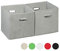 Relaxdays 10025656_111 grau Aufbewahrungsbox 2er Set, Regalkorb ohne Deckel, mit Griff, faltbar, Stoffbox quadratisch, 30 cm, Polyester, Pappe, 30 x 30 x 30 cm, 2