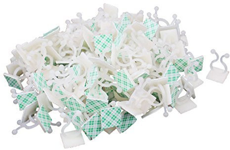 N/A Kunststoff-Kabel, quadratisch, selbstklebend, Montage Twist Lock-Kabel, Kabelbinder, Organizer, 20 x 20 mm, 150 Stück