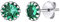 Suplight Boucle d'oreille Femme Argent Pur Clous et Puces avec Emeraude de Synthèse Pierre Verte de Mois Mai Bijou Minimaliste Cadeau Parfait