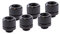 Alphacool Eiszapfen 14mm HardTube Anschraubtülle G1/4 - Deep Black Sixpack Anschluss Wasserkühlung - 22.2mm, Wasserkühlungsanschluss - Kompatibel zu Desktop, Server