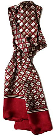UK_Stone Halstuch Herren 100% Seide Schal Vintage Pattern Seidenschal Herrenschal, (Hahnentritt Karo Pattern Weinrot)