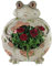 Arnusa Blumentopf Frosch mit Pflanztopf Dekorativer Blumenkübel 37cm Tierfigur Gartendekoration GB003 Gartenfigur