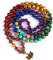Farfume 7 Chakra 108 Mala Beads Bracelet Real Healing Gemstone Yoga Meditation Hand Knotted Mala Prayer Bead Necklace(Lotus OM-8mm Beads)