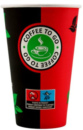 Enpack 400 Kaffeebecher - 300ml/12oz - Einwegbecher - Hitzebeständige To Go Becher - Recycelbar Einwegbehälter für Kaffee/Tee/Kakao - Getränkebecher- Cup