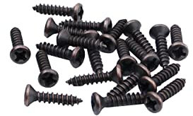 50 Pack Bronze Pickguard Mounting Screws - Guitar Bass Cover Plate Pickup Guard Mount Backplate Screws Accessories Luthier Projects