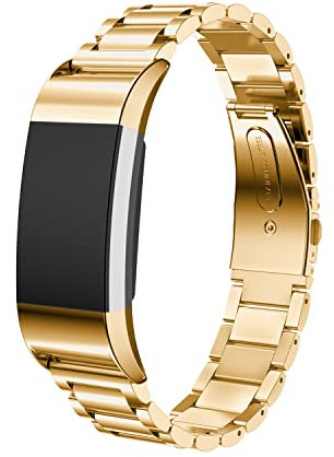 Gheper Metallarmband kompatibel mit Fitbit Charge 2 Quick Easy Fit Edelstahl Armband Ersatz für Charge 2 Smartwatch Zubehör