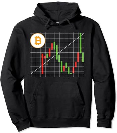 Bitcoin Chart Kurs Crypto Kunst Kerzen Diagram Investieren Pullover Hoodie