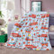 Decke Feuerwehrauto, Rot Feuerwehr Kuscheldecke Kinder, Weich Flanell Plüsch Fleece Wohndecke Feuerwehrfahrzeug Feuerwehrmann für Baby Newborn Jungs Geburtstagsgeschenke Kinderzimmer Krippe, 76x125cm