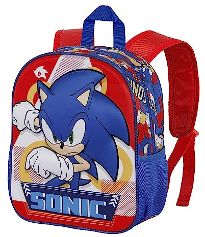 Sega-Sonic Game-Kleiner 3D Rucksack, Blau