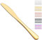 Evanda Gold Dinner Knifes 12 Pieces, Table Knife, Gold Titanium Plating Stainless Steel Steak Knives Cutlery Set, Butter Knives Set, Dishwasher Safe