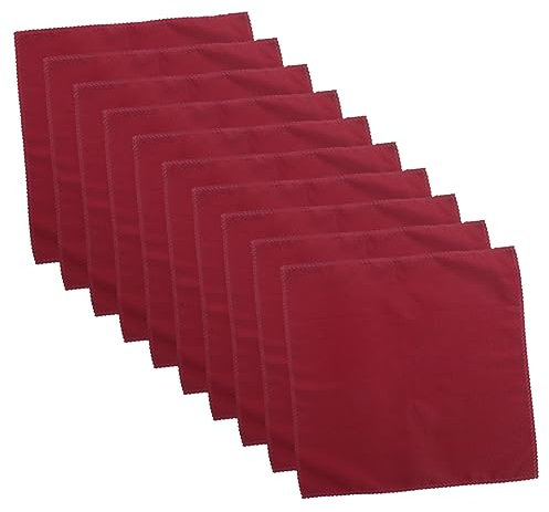 BESTonZON Hochzeitsservietten 10 Stück Polyester-Servietten Stoffservietten Dunkelrote Servietten -Servietten Abendessen-Servietten Vintage-Origami 48C Cocktailservietten