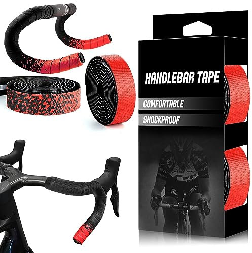Lenkerband, Fahrrad Lenkerbänder, Griffband für Rennrad, Fahrrad Lenkerband für MTB Rennrad, einschließlich Endkappen und Band, verschleißfest, schweißfest,rutschfest und einfach zu montieren