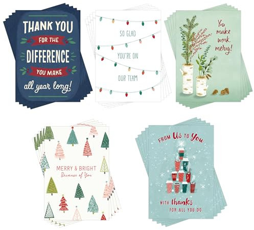Hallmark Business Weihnachtskarten für Mitarbeiter, 25 Stück
