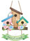 CHDITB Frühling Willkommensschild Haustür, Vogel Blulmen Frühling Holz Schild Plaque für Tür (29x20x0,5 cm), Herzlich Willkommen Schild Frühling Deko für Haus Bauernhaus, Willkommen Schild