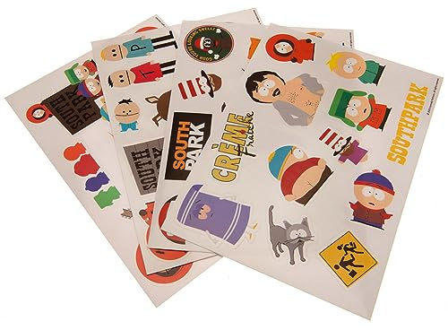 South Park Sticker Set, Über 50 Aufkleber im Design von Cartman, Kenny & Co., Offizielles Merch