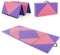 GYMAX Klappbare Turnmatte, tragbare Weichbodenmatte mit 2 Griffen, wasserdichte Gymnastikmatte mit Klettverschlüssen, Yogamatte für Gymnastik, Yoga & Spielen, 240x120x5cm