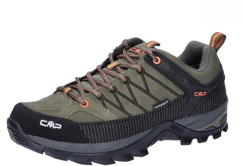 CMP Herren Rigel Low Trekking Shoes Wp Kletterschuhe niedrig, Olive Flame, 44 EU