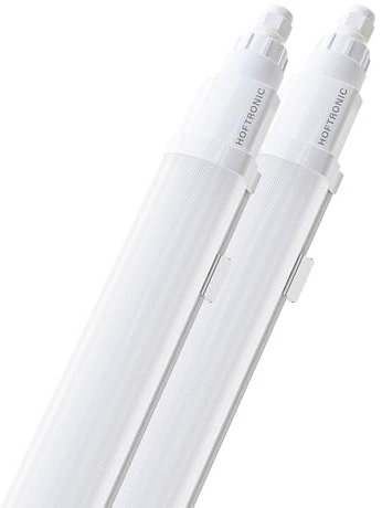 HOFTRONIC - Q-Series - 2er Pack LED Feuchtraumleuchte 60cm - IP65-18W 2160 Lumen - 4000K neutralweiß - IK08 - Verknüpfbar Schnellverbindung - Kellerleuchte, Feuchtraum Wannenleuchte