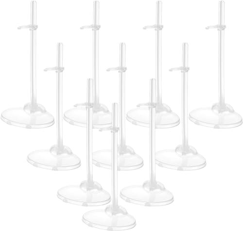 WUWEOT 40 Stück Puppenständer, transparenter Ständer für Puppen und Actionfiguren, verstellbarer Puppenhalter, Mini-Puppen-Display-Ständer für 28 cm bis 33 cm Puppenzubehör