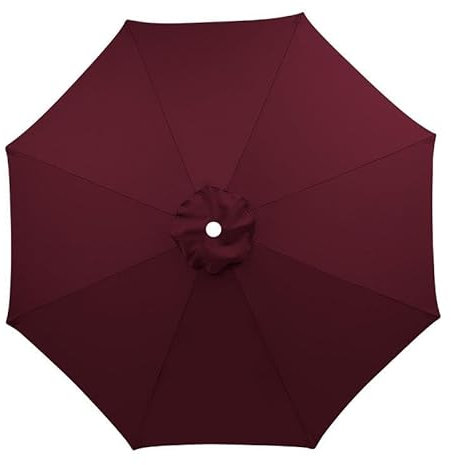 XRDSHY Sonnenschirm Ersatzbezug 3m 8 Streben, UV-Schutz Ampelschirm Bezug, Wasserdicht Schirmbezug Sonnenschirm Ersatzteile für Balkon, Garten, Pool und Strand, Wine Rot