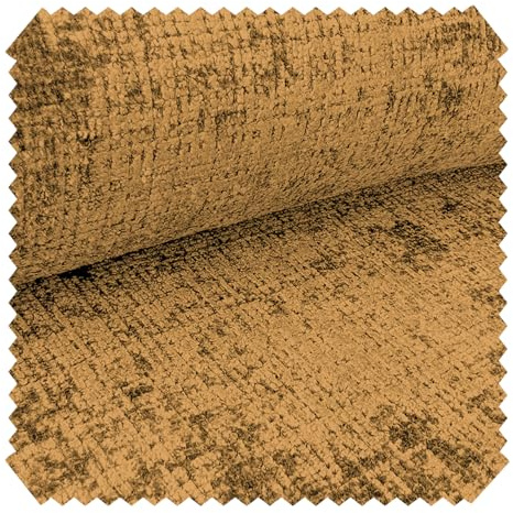 novely® CRETA Glänzender Chenille-Polsterstoff, Robuster Möbelstoff, Schwer Entzündbarer Bezugsstoff, Pflegeleichte Meterware 1lfm | Farbe: 48 Ocker Gelb