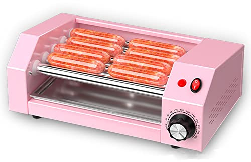 Hot Dog Roller Grill Cooker Machine, Countertop Hot Dog Warmer, Electric 5 Roller Grill Cooker Warmer, Stainless Steel Rollers, Perfect For Breakfast Sausages