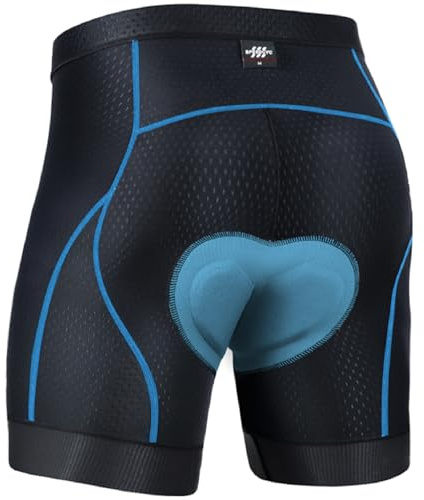SPEEDCYC Herren Radunterhose Herren Radfahren Unterwäsche 4D Gepolstert Fahrradhose 2 Taschen Atmungsaktiv Fahrrad Unterwäsche Short mit Rutschhemmendem Beingreifer