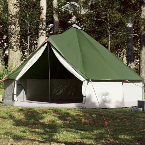 Tipi-Familienzelt 12 Personen Grün Wasserdicht, CIADAZ Caming Zelt, Camping Tents, Camping-Zelt - 94591