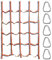 145 x 185 cm Regenbogen-Kletternetz, Kletternetz, Spielplatz-Seil, Klettertrainingsnetz für Kinder, Frachtnetz, Hofrahmen, Kletternetz, hochfestes Gurtband, Leiter für Kinder, Dschungel-Fitnessstudios