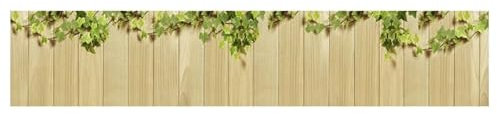 Scenolia Brise Vue imprimé Bois Vert, 500 x 100 cm (LxH), 100% occultant, Made in France Colliers de Fixation offerts