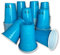 Vitavalley 100 x Light Blue Plastic Cups (16 oz. - Approx. 473 ml) - 100 Robust & Reusable Party Cups - Ideal for Your Party
