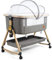 LIBRACTA Beistellbett 3 In1 Babybetten Tragbar Babybett Mit Atmungsaktivem Netz Und Laken, Verstellbarer Stubenwagen Beistellbett Grau