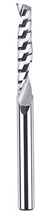 SpeTool 6mm Shank Single Flute Aluminium Router Bits, Solid Carbide O Flute End Mill, 32mm Cutting Length, CNC Router Cutters for Wood, Aluminum, Acrylic, PVC, MDF