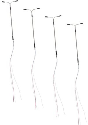 KONTONTY 4stücke Mini Straßenlaternen Für Miniatur -lampen Für Landschaftsdeko Im Maßstab Hochwertige Und Edelstahlmaterialien