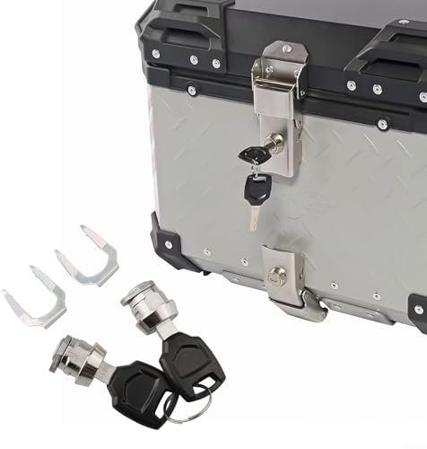 Yuanpgky Cerradura de equipaje para motocicleta con 2 llaves y cerradura, accesorio de repuesto para caja de almacenamiento de maletero, accesorios de caja de bolsa de motocicleta