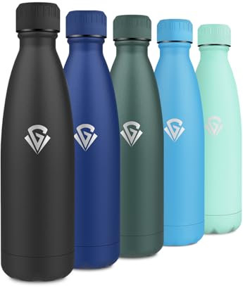 Borraccia Termica 750ml, Bottiglia Acqua Senza BPA, Bottiglia Termica Riutilizzabile con Doppia Parete, Antigoccia, Borraccia Acciaio Inox Per Bambini, Adulti, Scuola, Ufficio, Escursioni, Sport