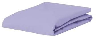 ESSENZA Spannbettlaken Minte Lavendelblau, 140x200 cm - 100% Baumwollsatin 300TC - Uni