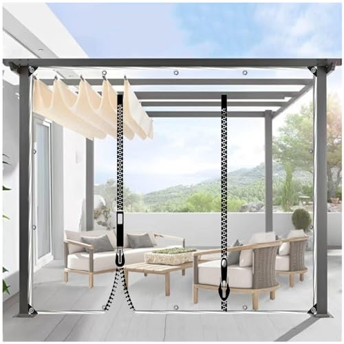 Panneaux latéraux étanches pour pergola/tonnelle avec œillets 5 x 3 m