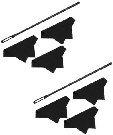 Osmond Flute Cleaning Rod Wind Music Cleaning Tool Cleaning Cloth Set Flute Probe Cleaning Rod+Cloth Rod Length 345mm