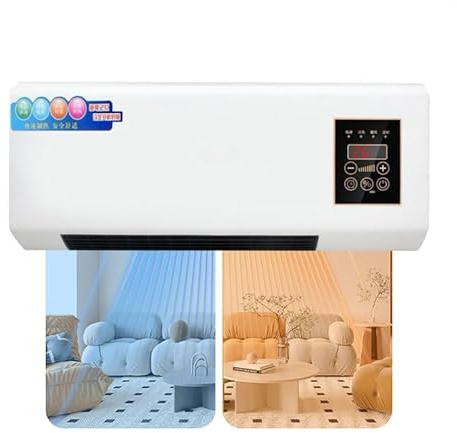 Sohodoo Portable AC Unit for Bedroom & Office, 2000W 2-in-1 Wall Mounted Air Conditioner with Heater(A)