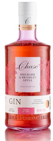 Chase Rhubarb & Bramley Apple Gin | 40% vol | 70cl | Classic Gin Botanicals with Flavours of Rhubarb | Apples & Juniper | Crisp & Zingy Flavour | Recommended with Tonic
