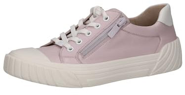 CAPRICE Damen Sneaker flach aus Leder mit Reißverschluss, Rosa (Lt.Purple Comb), 40 EU